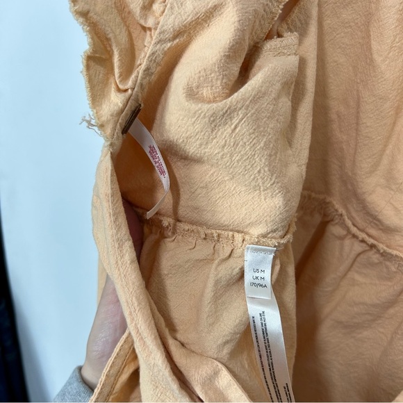 FREE PEOPLE open back orange flowy blouse BB14 - Picture 8 of 9